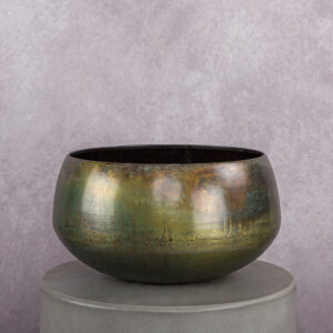 Green Metal Vase