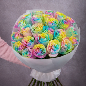 Rainbow Rose Bouquet
